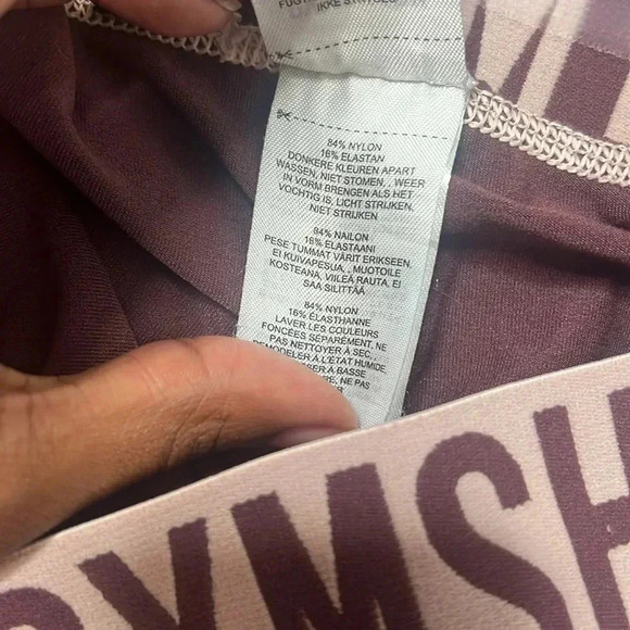 Women’s Maroon colored Cropped Seamless GymShark leggings size XS - Picture 4 of 5